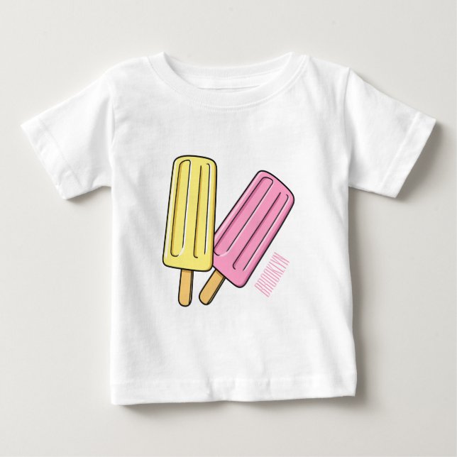 Ice Pop Cartoon Illustration Baby T-shirt (Vorderseite)