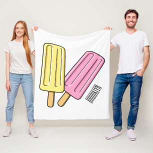Ice Pop Cartoon Illustration Fleecedecke