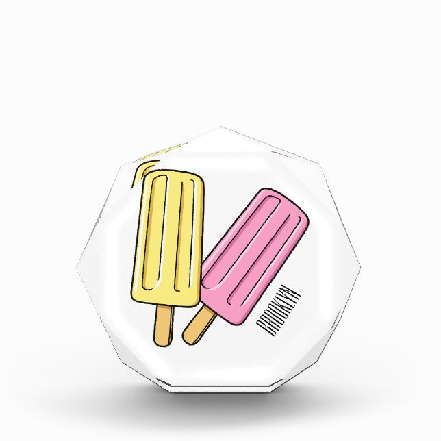 Ice Pop Cartoon Illustration Fotoblock (Vorderseite)