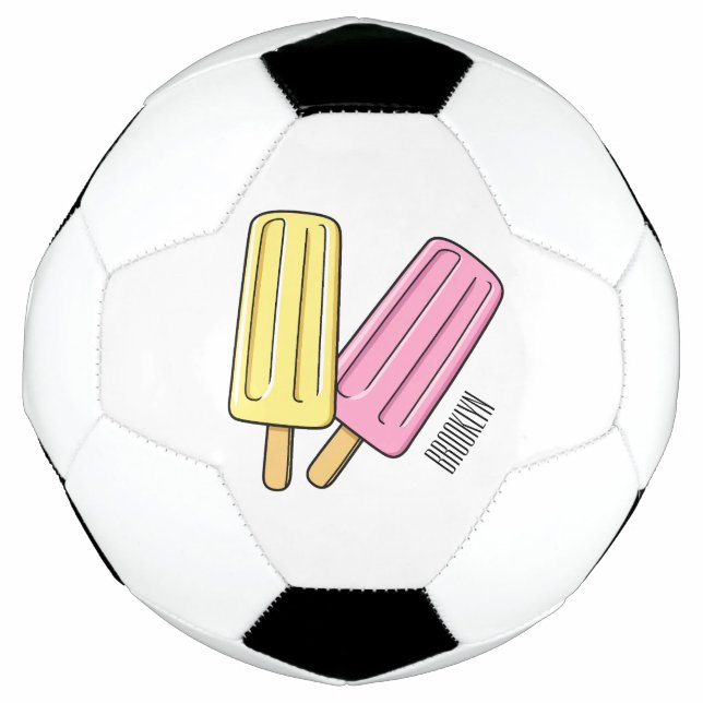 Ice Pop Cartoon Illustration Fußball (Vorderseite)