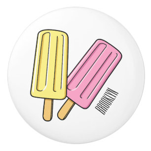 Ice Pop Cartoon Illustration Keramikknauf