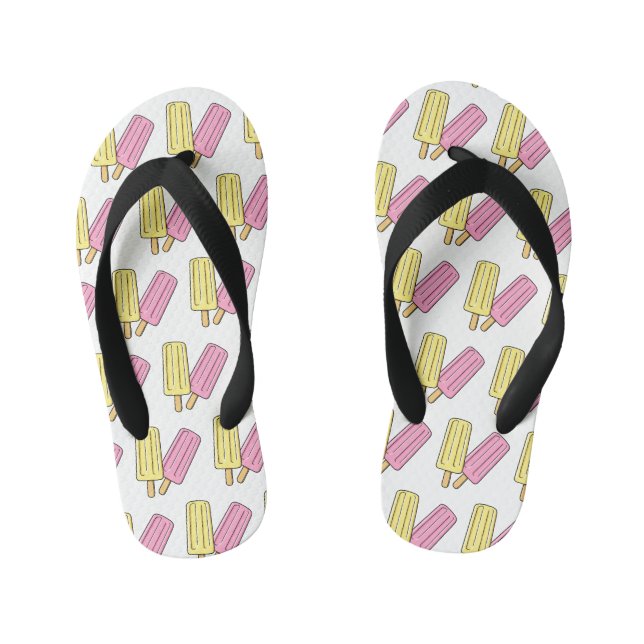 Ice Pop Cartoon Illustration Kinderbadesandalen (Fußbett)