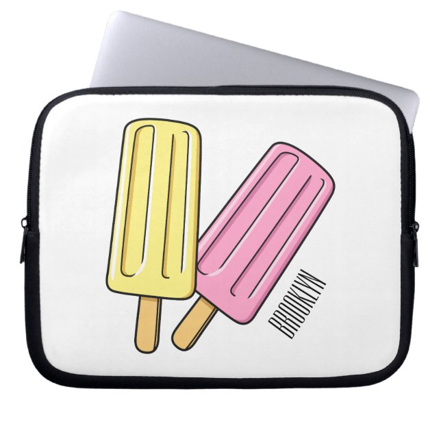 Ice Pop Cartoon Illustration Laptopschutzhülle (Vorderseite)