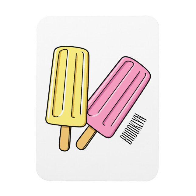 Ice Pop Cartoon Illustration Magnet (Vertikal)