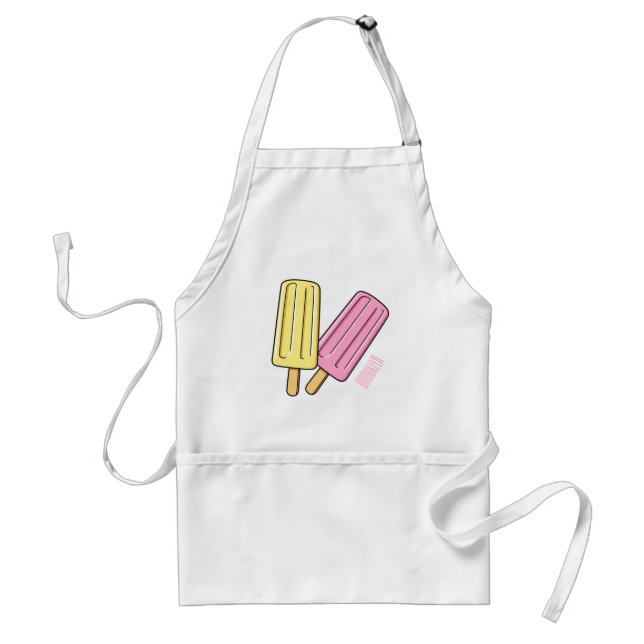 Ice Pop Cartoon Illustration Schürze (Vorne)