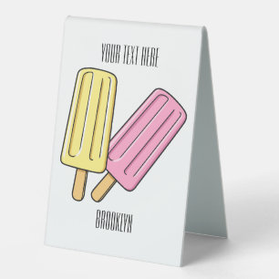 Ice Pop Cartoon Illustration Tischaufsteller