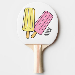 Ice Pop Cartoon Illustration Tischtennis Schläger