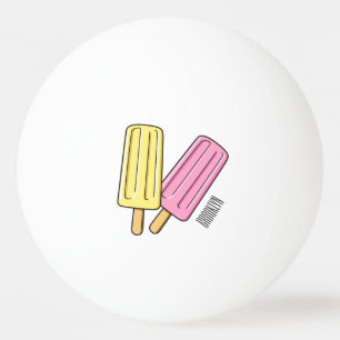 Ice Pop Cartoon Illustration Tischtennisball