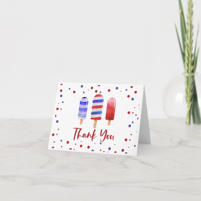 Ice Pops One Red White Blue Danke (Vorderseite)