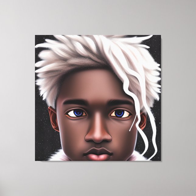 Ice Prince Melanin Black Boy Magic Bruh Winter Bro Leinwanddruck (Vorderseite)