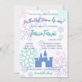 Ice Princess 4e anniversaire Invitation | Modèle