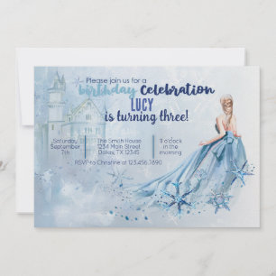 Ice Princess Invitation de fête d'anniversaire
