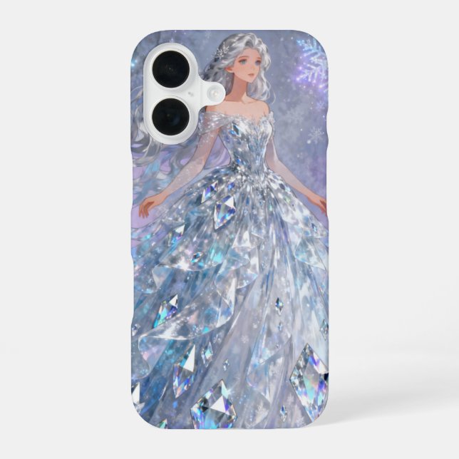 Ice Princess iPhone 16 Case – Magical Winter Queen iPhone 16 Hülle (Rückseite)