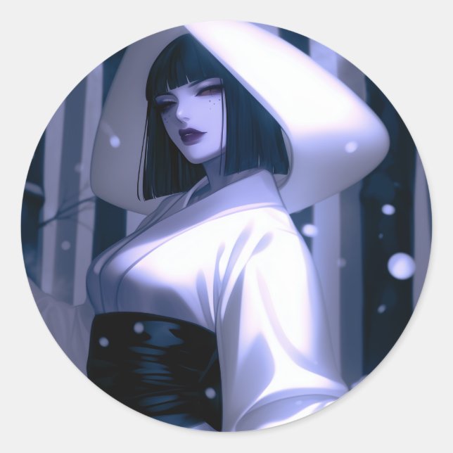 Ice Queen Runder Aufkleber (Vorderseite)