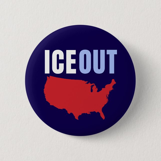 ICE RAUS Anti Trump USA Button (Vorderseite)