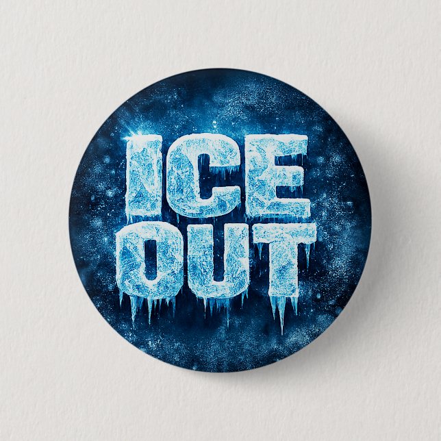 "ICE RAUS" Protestbutton Button (Vorderseite)