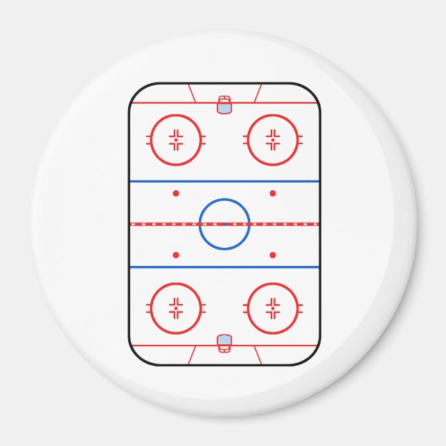 Ice Rink Diagram Hockey Game Companion Magnet (Vorne)