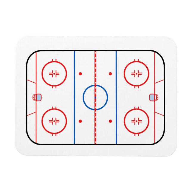 Ice Rink Diagramm Hockey Game Companion Magnet (Horizontal)