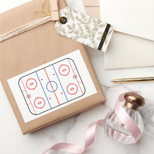 Ice Rink Diagramm Hockey Game Graphic Rechteckiger Aufkleber