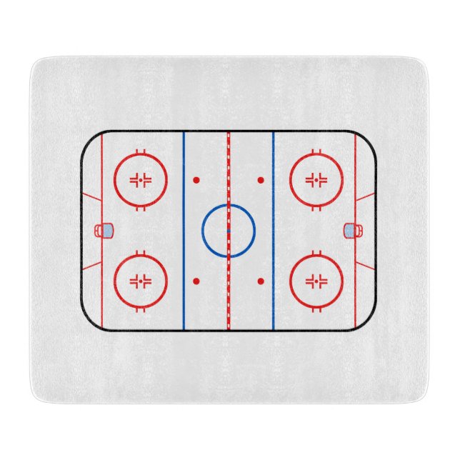 Ice Rink Diagramm Hockey Game Graphic Schneidebrett (Vorderseite)