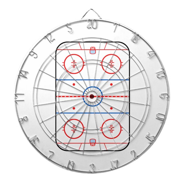 Ice Rink Diagramm Hockey Spiel Design Dartscheibe (vorne)