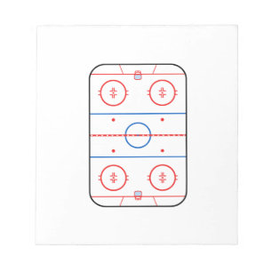 Ice Rink Diagramm Hockey Spiel Design Notizblock
