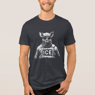 ICE-Schweine-Cosplay – Angst in Uniform - Gegen IC Tri-Blend Shirt