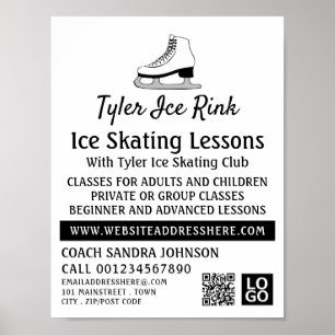 Ice-Skate-Design, Ice-Skaten-Lektion Poster