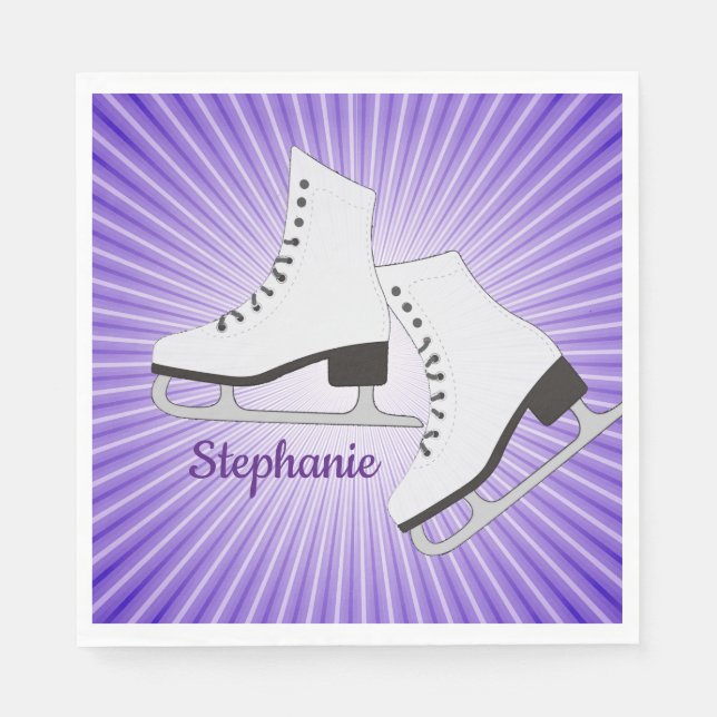 Ice Skate Paper Party Napkin Serviette (Vorderseite)