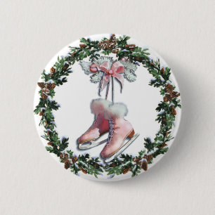 ICE-SKATE & SCHREIBEN von SHARON SHARPE Button