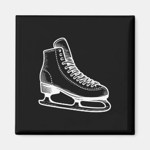 Ice Skate Winter Sports Line Kontur Zeichnend Magnet