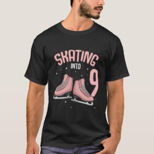 Ice Skaten 9th Birthday Girl 9 Years T-Shirt