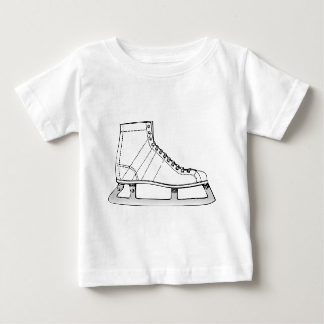 Ice-Skaten-Abbildung-Skaten Baby T-shirt (Vorderseite)