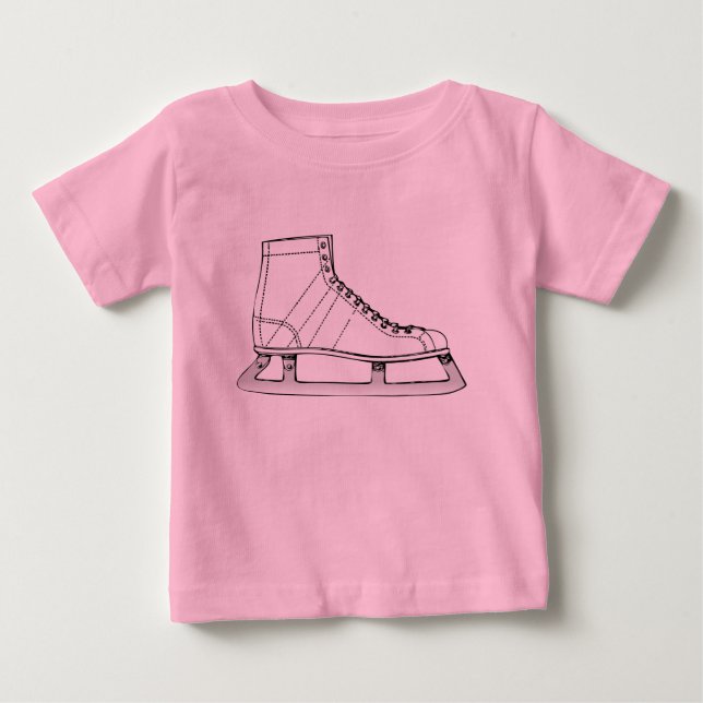 Ice-Skaten-Abbildung-Skaten Baby T-shirt (Vorderseite)