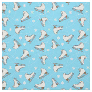 Ice Skaten Abbildung Skater Winter Blue Gemustert Stoff