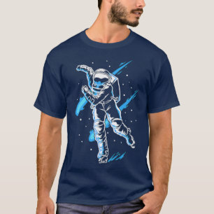 Ice Skaten Astronaut Ice Skate Funny Ice Skater T-Shirt
