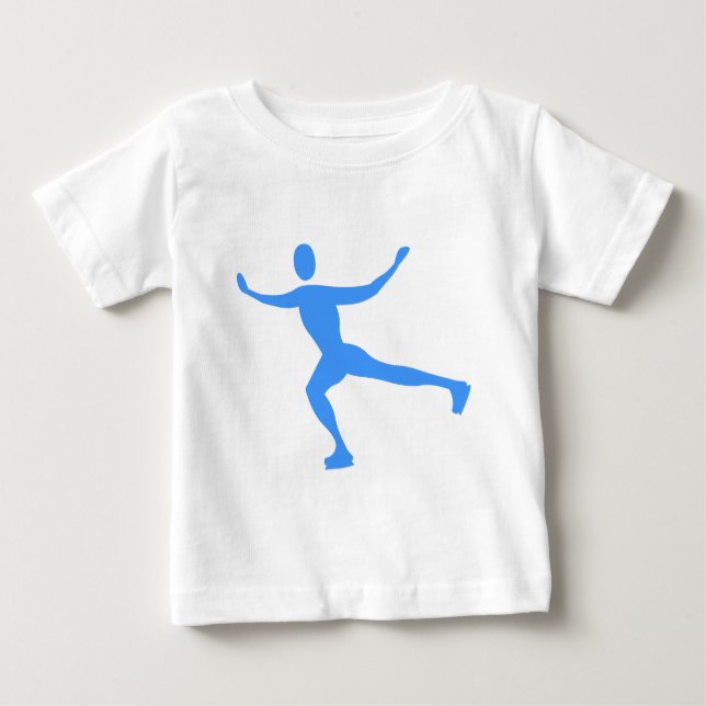 Ice Skaten - Baby Blue Baby T-shirt (Vorderseite)