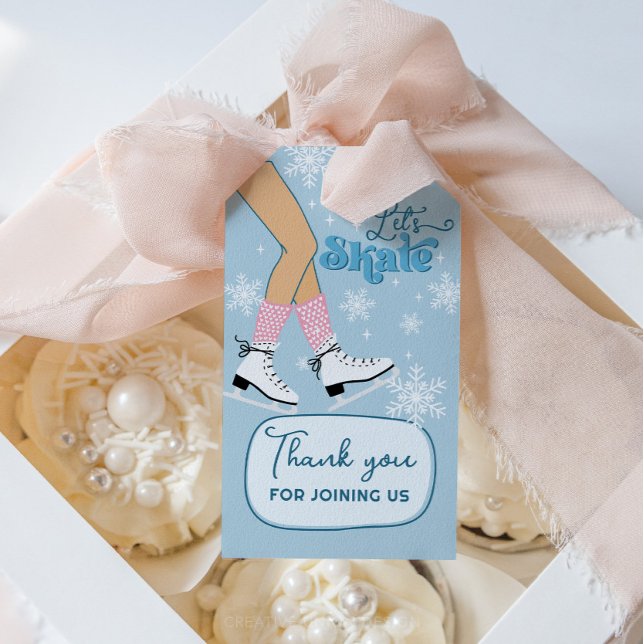 Ice Skaten Birthday Winter Skate Gastgeschenke Geschenkanhänger (Von Creator hochgeladen)
