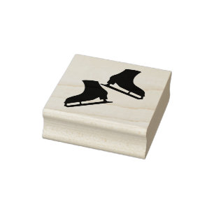 Ice-Skaten-Briefmarke-Skate Gummistempel