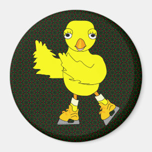 Ice Skaten Chick Magnet