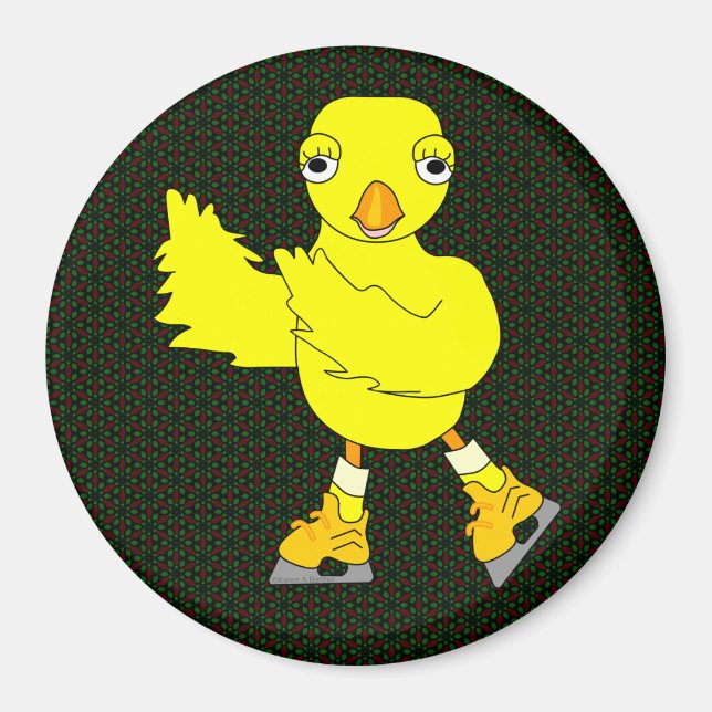 Ice Skaten Chick Magnet (Vorne)