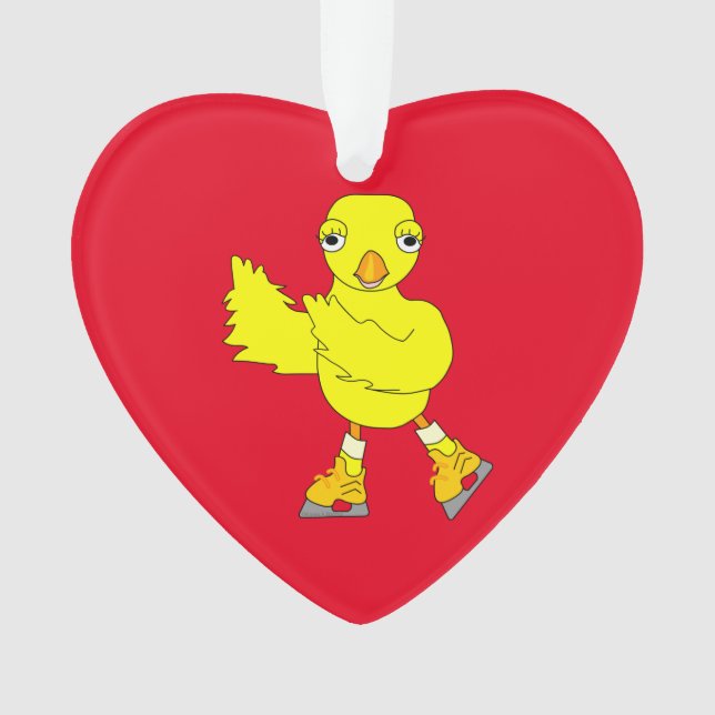 Ice Skaten Chick Ornament (Vorderseite)