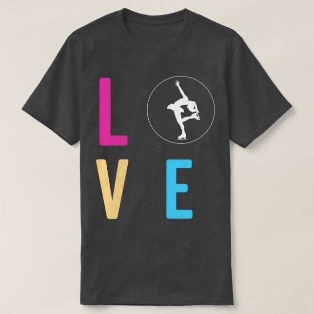 Ice Skaten Dance Abbildung Liebe Bestes Kompliment T-Shirt (Design vorne)