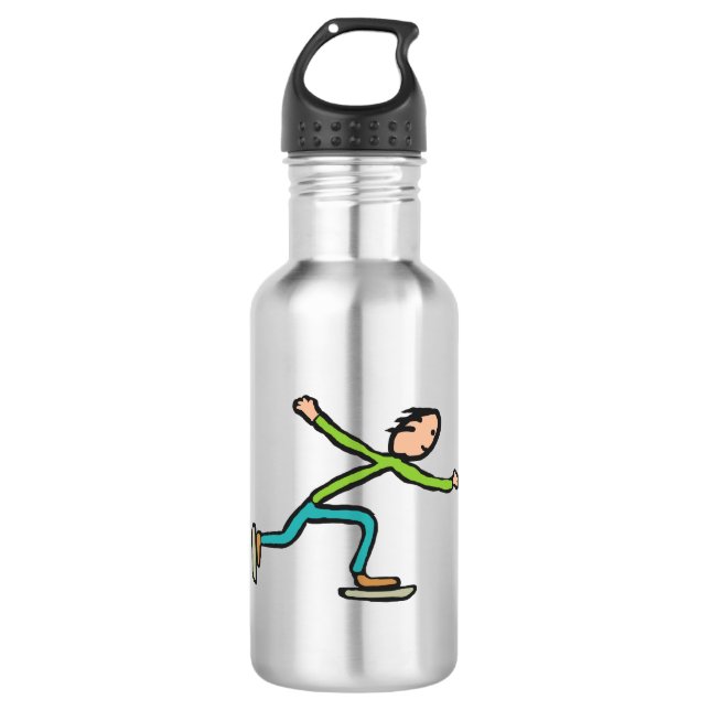 Ice Skaten Edelstahlflasche (Vorderseite)