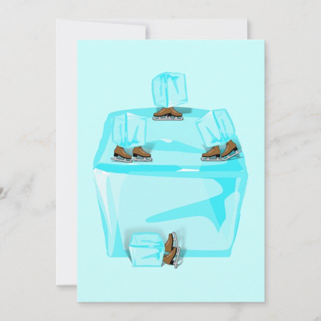 Ice Skaten Einladung (Vorderseite)