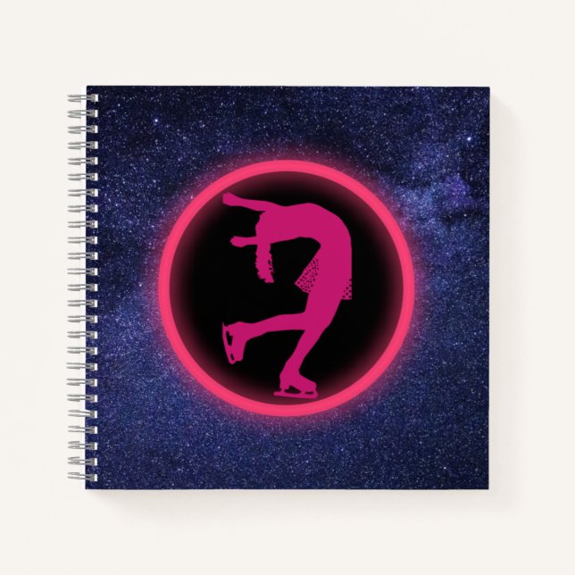 Ice Skaten Galaxy Abbildung Skaten Notizbuch (Vorderseite)