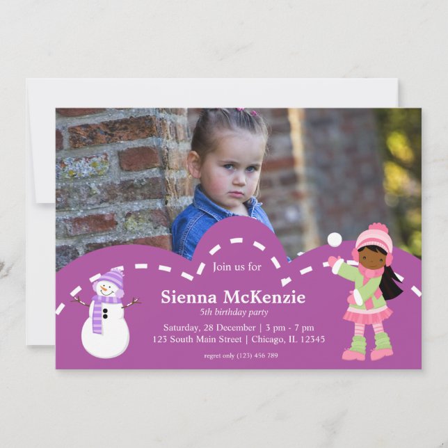 Ice Skaten Geburtstag Einladung (Vorderseite)