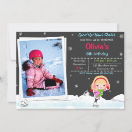 Ice-Skaten-Geburtstagseinladung Winter Einladung
