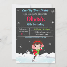 Ice-Skaten-Geburtstagseinladung Winter Einladung