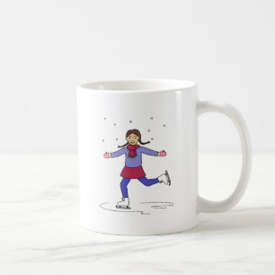 Ice Skaten Girl Abbildung Skater Kaffeetasse